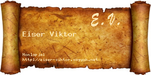 Eiser Viktor névjegykártya